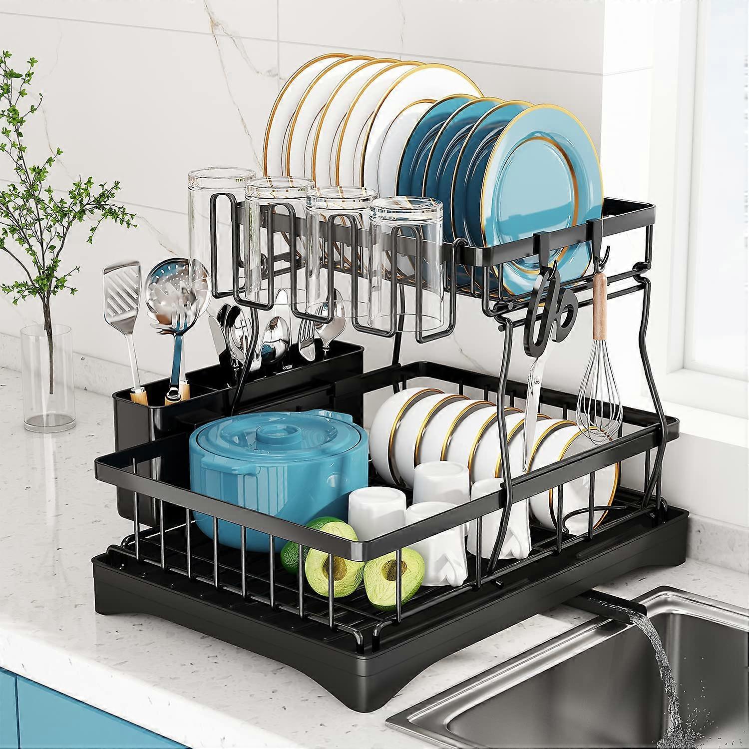 Large Stainless Steel Dish Drying Rack for Kitchen Counter