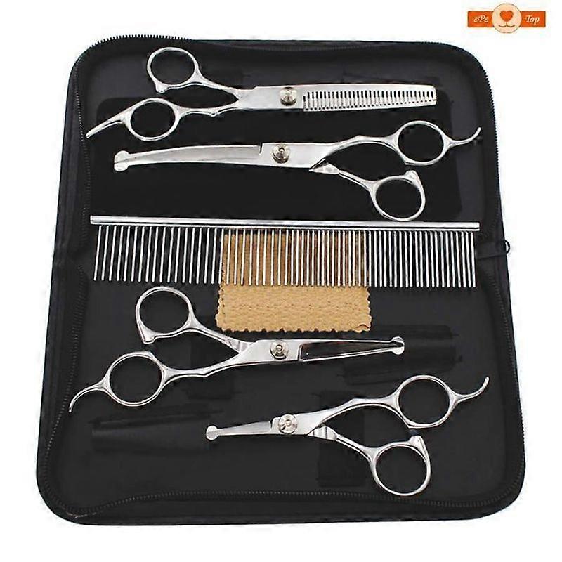 EPE TOP Dog Grooming Kit Round Tip 5 in 1 Dog Grooming Scissors Set