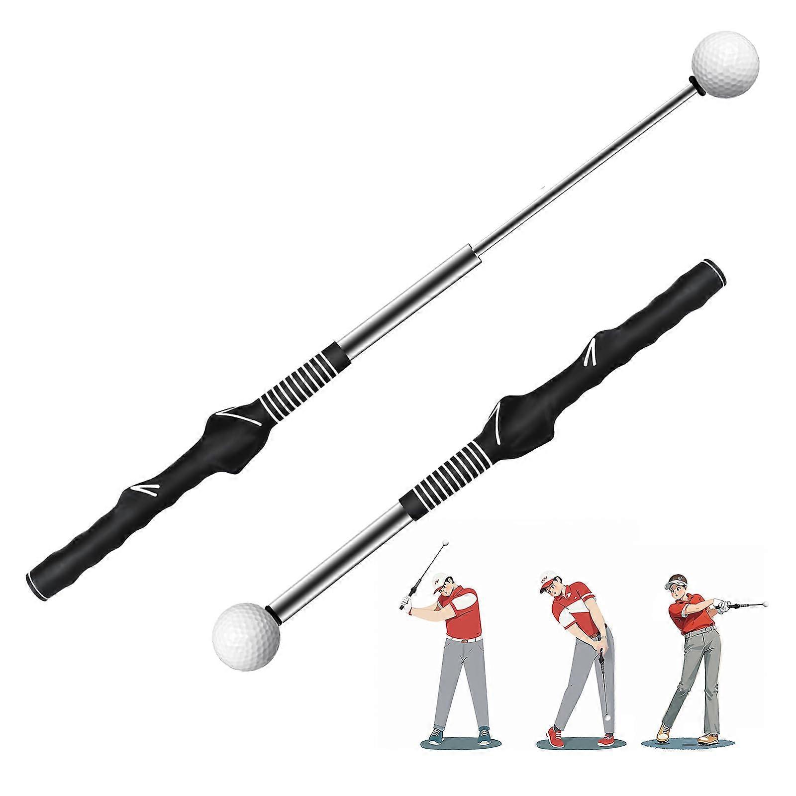 Retractable Golf Swing Trainer for and Warm-Up Chipping Hitting Practice