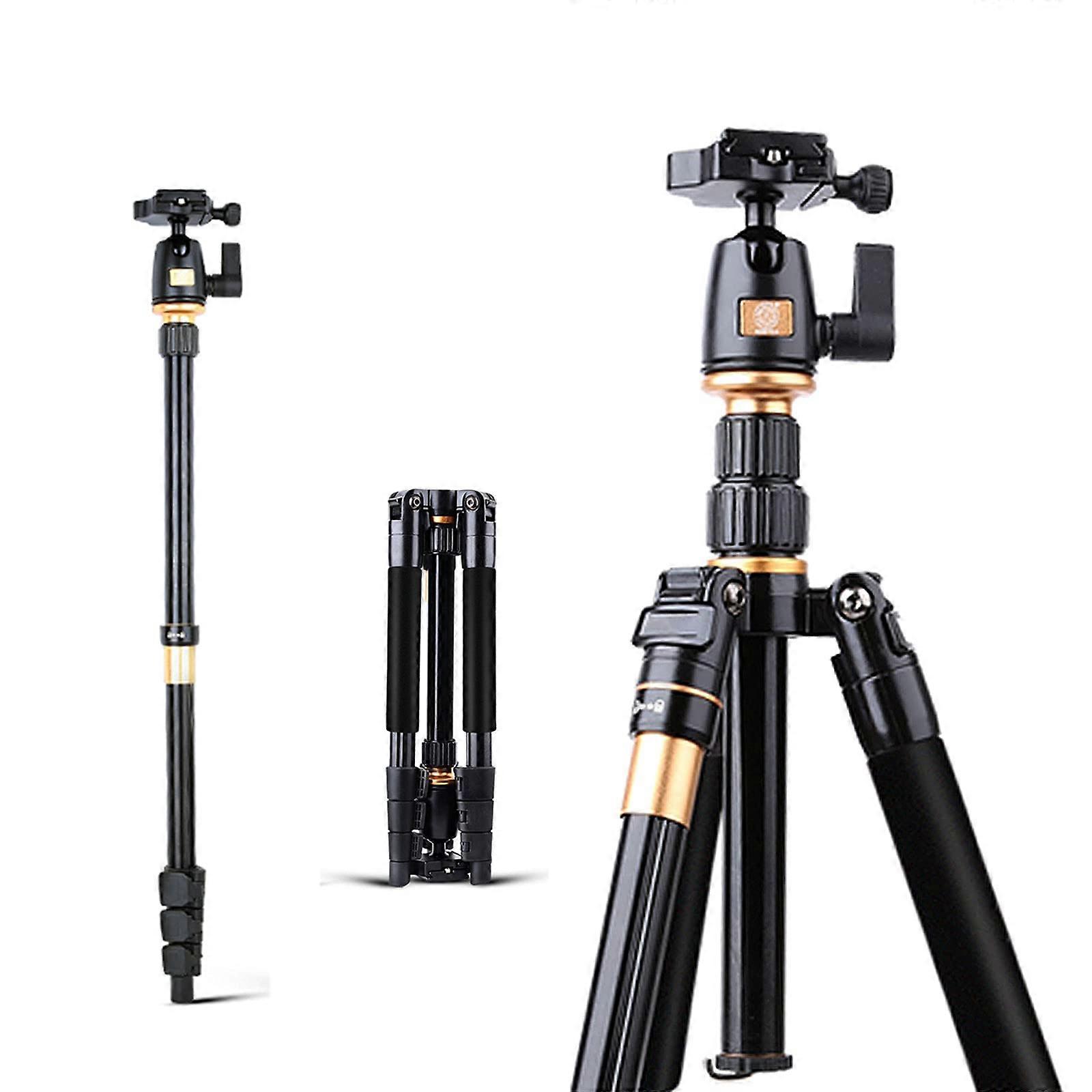 55 Inch Camera Tripod For DSLR, Aluminum Travel Tripod With 8 Kg Load Capacity, 360 Degree Panorama Ball Head, Monopod