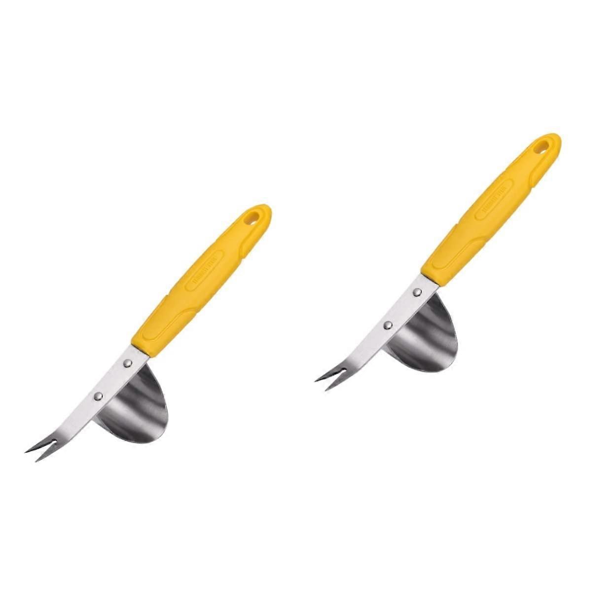 2 Pcs Puller Garden Weeding Fork Household Weeding Tool Root Removing Fork Root Remover