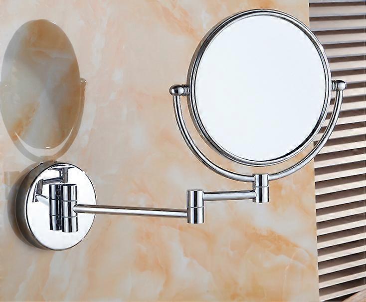 Makeup mirror Wall-mounted foldable LED mirror without hole Double-sided mirror (wall mounted)