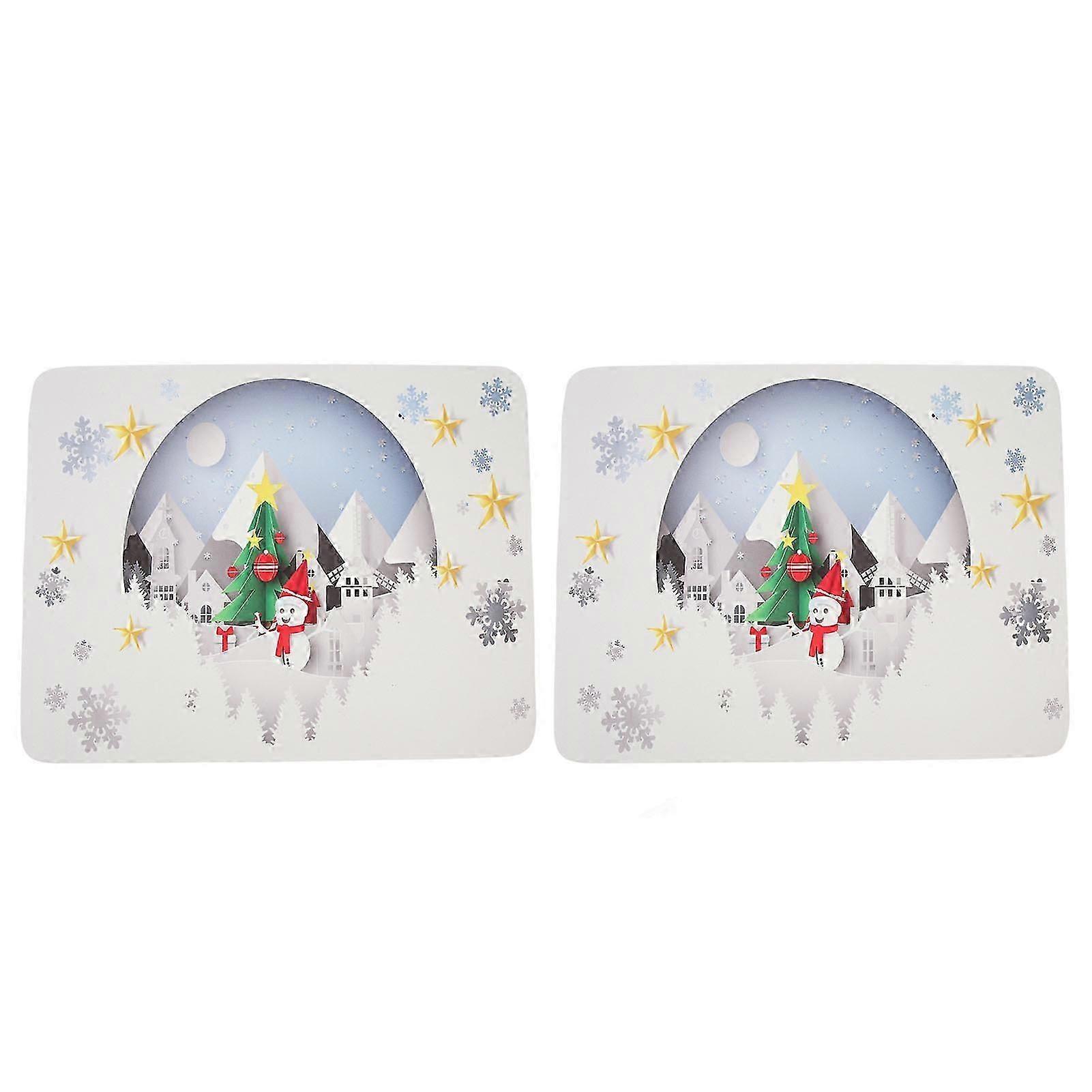 2Pcs Coffee Bar Mat Kitchen Anti Slip Absorbent Mat for Countertops Coffee Machines 3.5mm Christmas Style 1 30x40CM
