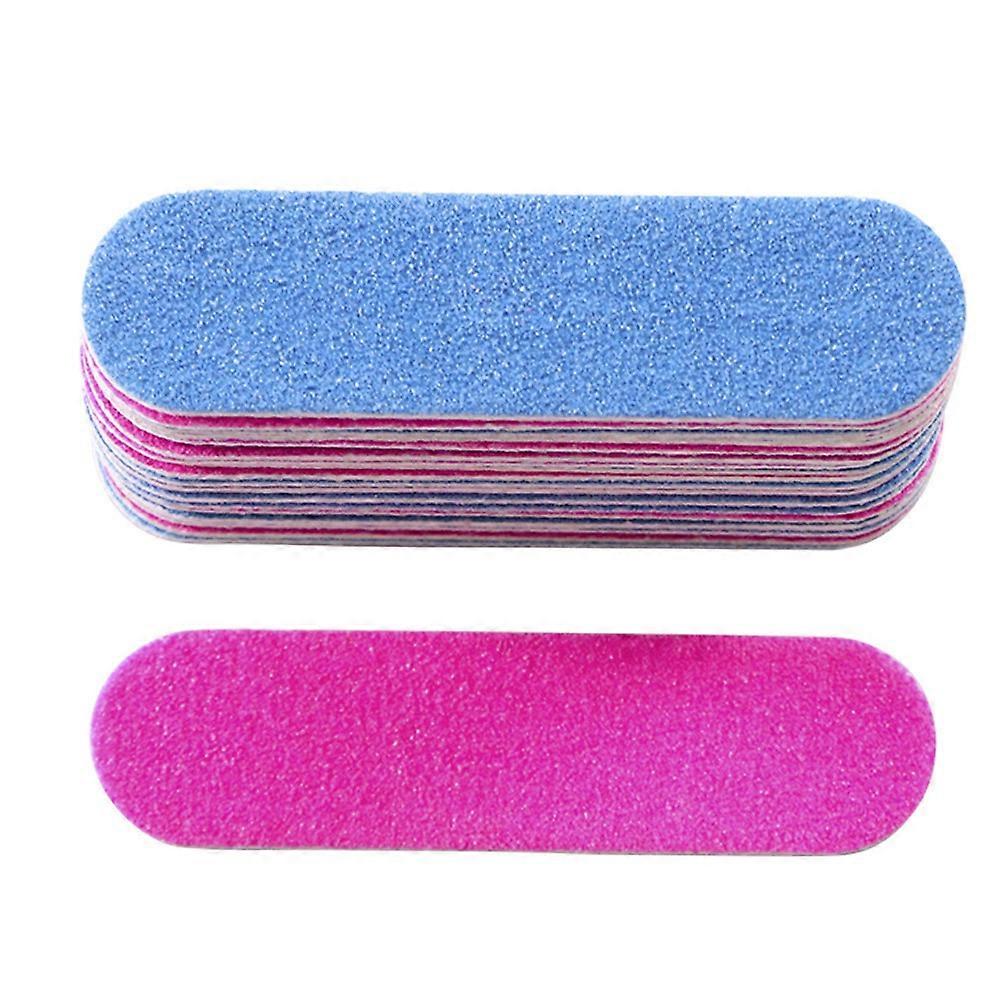 100Pcs Nail Files Double Color Wooden Mini Buffer Sanding 180/240