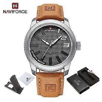 NAVIFORCE Popular Male Wristwatch Military Sports Shockproof Waterproof Leather Watch Men Fashion Casual Clock Relogio Masculino