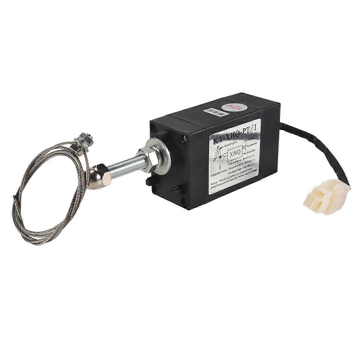 Normally Closed DC 12V Engine Flameout Device Engine Stop Solenoid Valve -PT Power Off Pull Flameout