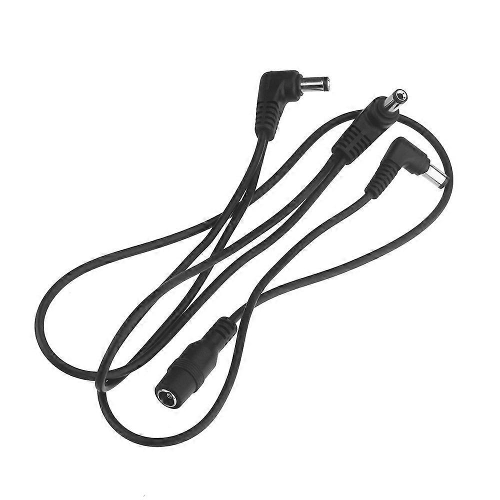 Vitoos 3 Ways Electrode Daisy Chain Harness Cable Copper Wire for Guitar Effects Power Supply Adapter Splitter black