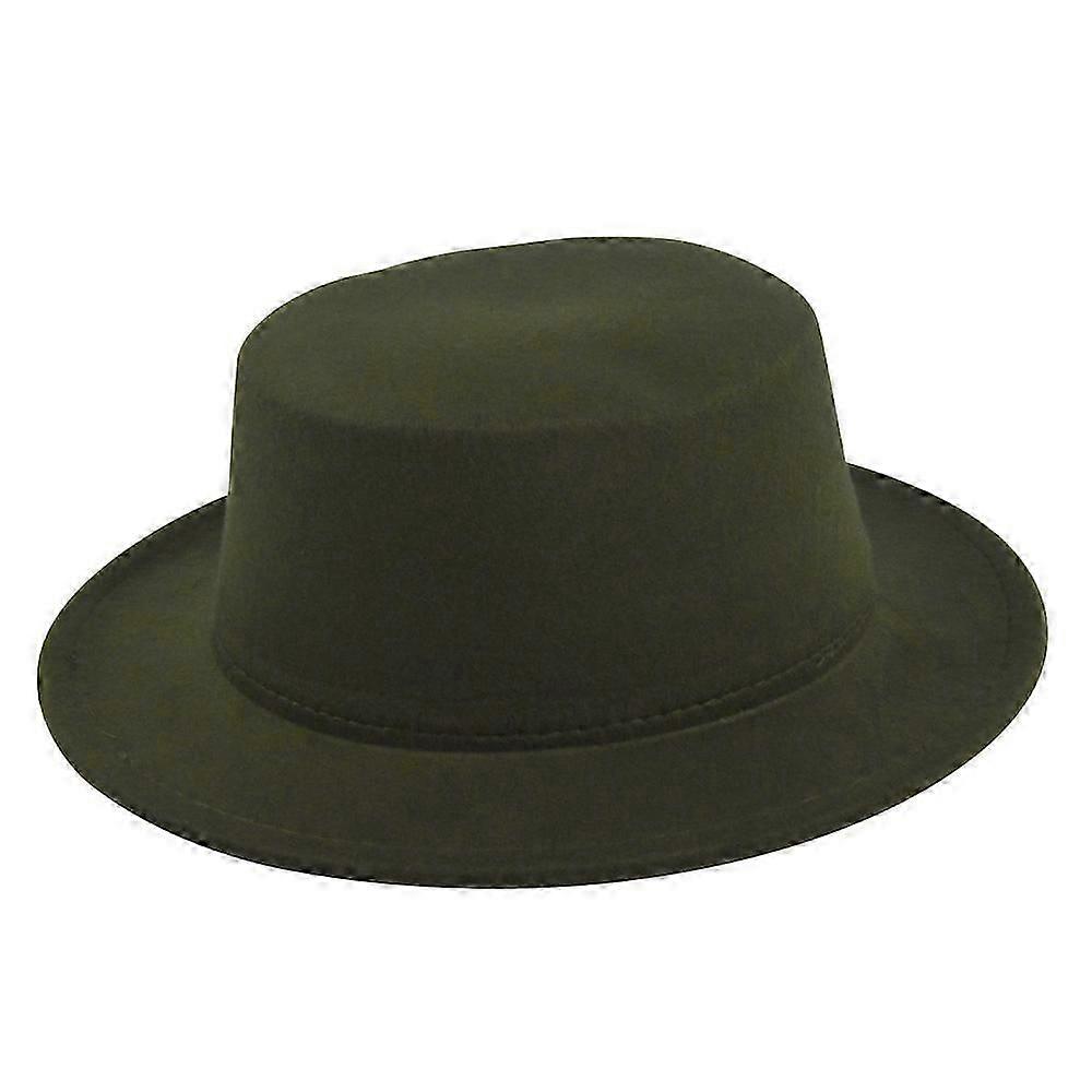 Çocuk caz şapka orta çocuk yün şapka düz üst keçe şapka retro imitasyon koyun şapka düz siperli şapka BR400