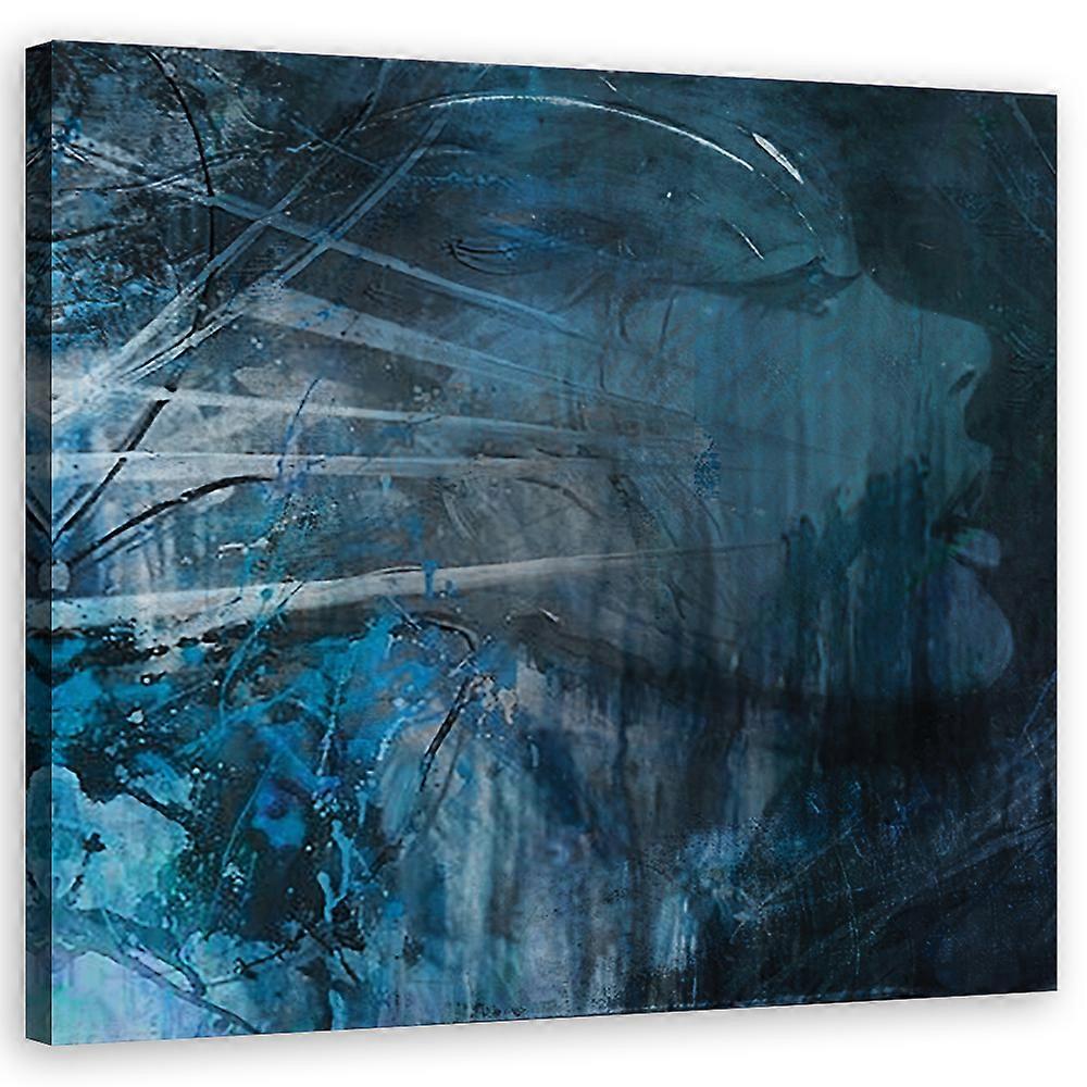 Obraz na plátně, Lidé - Modrá - 30x30