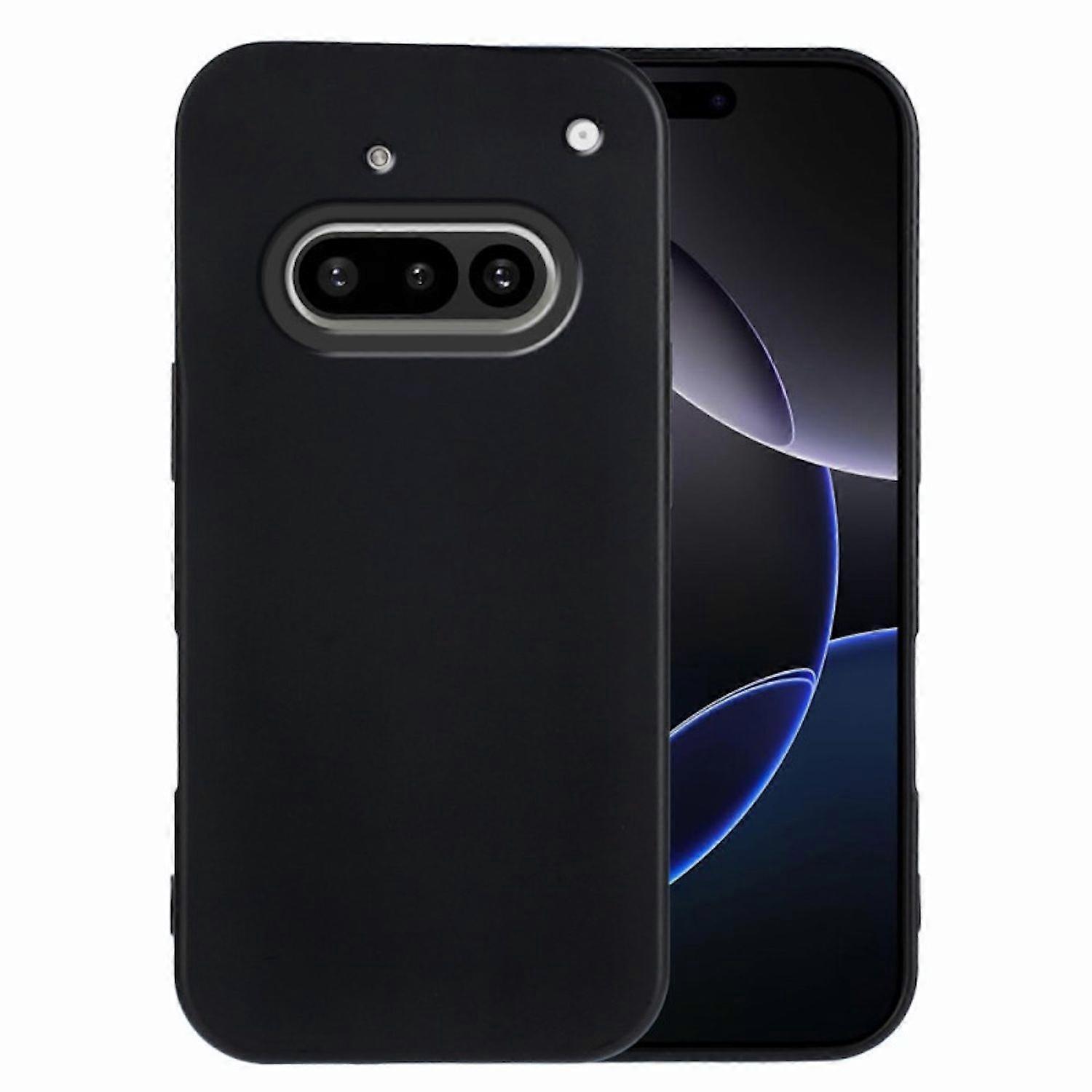 For Nothing Phone 3A 硅胶 TPU 保护壳薄型柔性黑色
