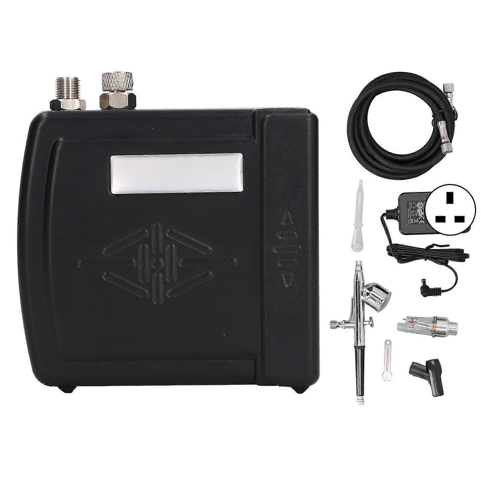 Dual Action Airbrush Set with Air Compressor Oil Water Filter Connecting Pipe Connector for Makeup
