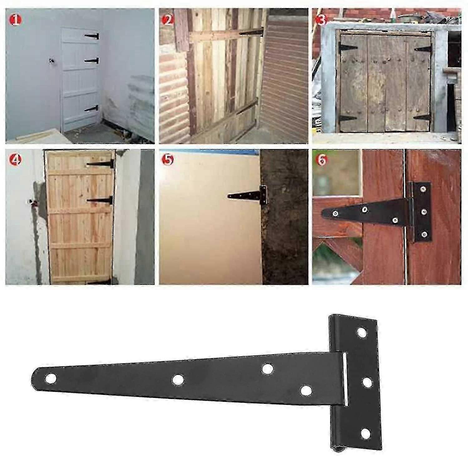 6 Pack Garden Shed T-hinge 5 Polegadas Duty Forged Steel Won't Rust