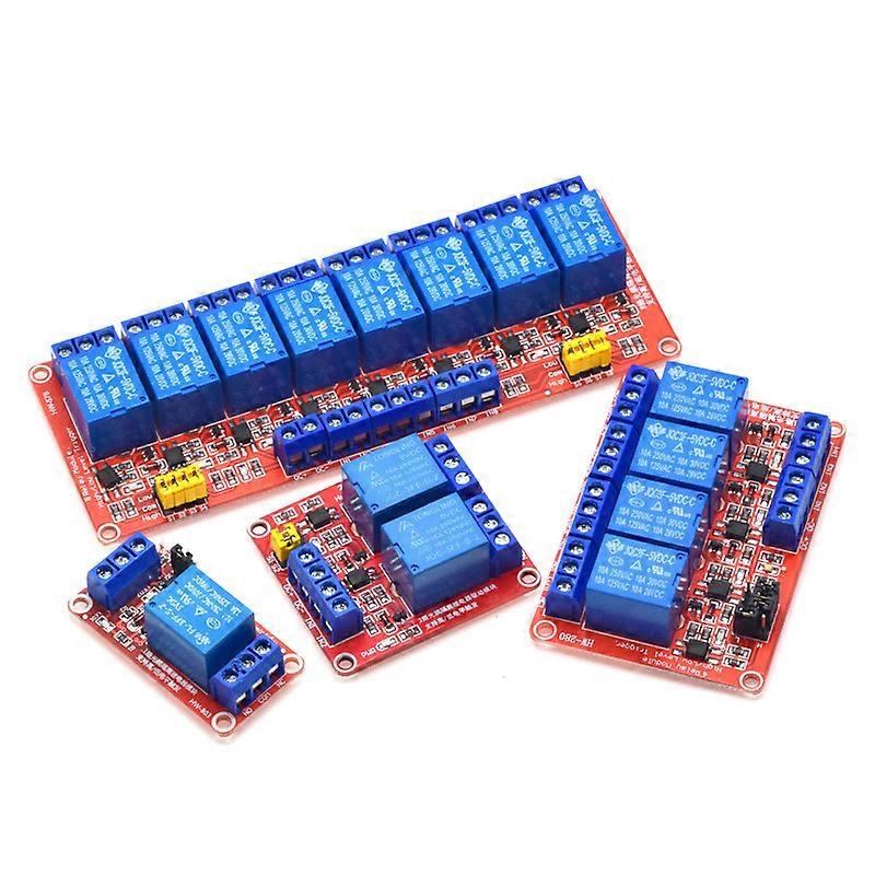 DC 5V 12V 24V 1 2 4 6 8 Channel Relay Module Board Shield with Optocoupler/High and Low Level Trigger for (Size : 4 Channel 12V)