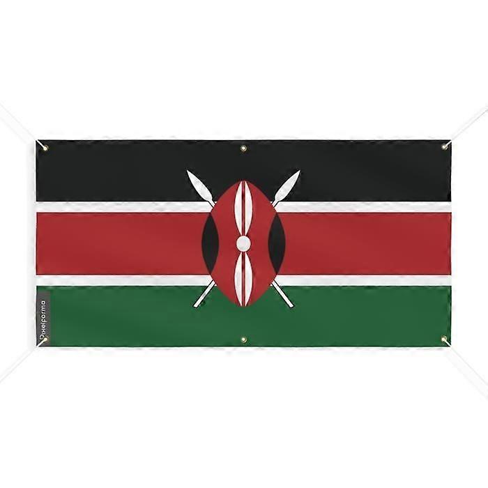 Kenya Flag Banner 6 Grommets 40x80cm Polyester