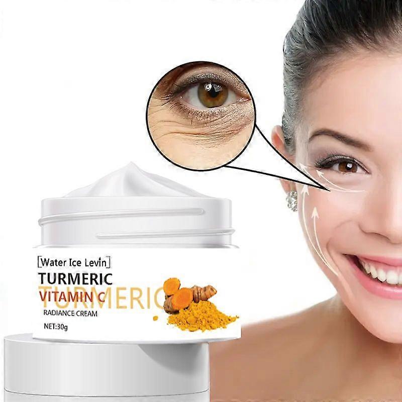 Turmeric & Vitamin C Radiance Cream, Anti-Aging Moisturizer Eye Cream for Dark Circle, Eye Bags, Hydrating, Fine Lines & Wrinkles Smoothing