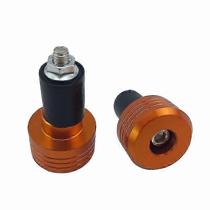 Motorcycle Handlebar Ends,7/8'' Handle Bar Slider Caps Weight Plugs Cnc Aluminum (orange)