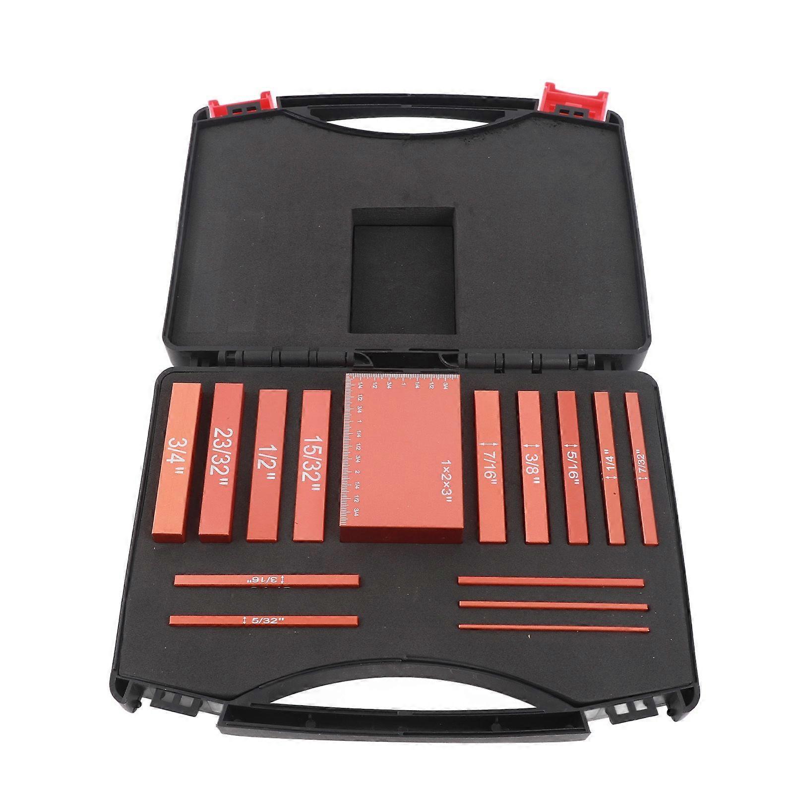 High quality  15 Piece Precision Aluminum Setting Bars Woodworking Spacers