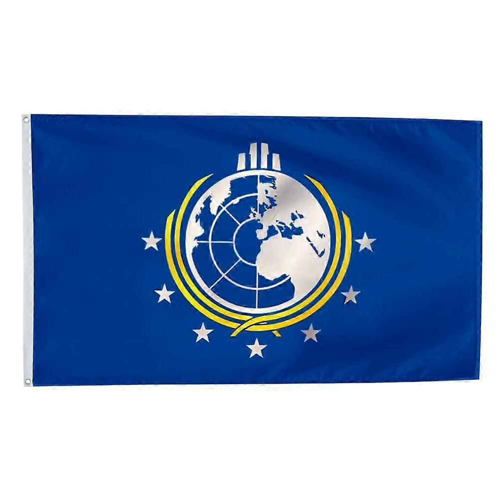 Blue Flag Banner 3x5ft for Dorm Room, Fraternity, Man Cave Decoration, Durable Polyester Material