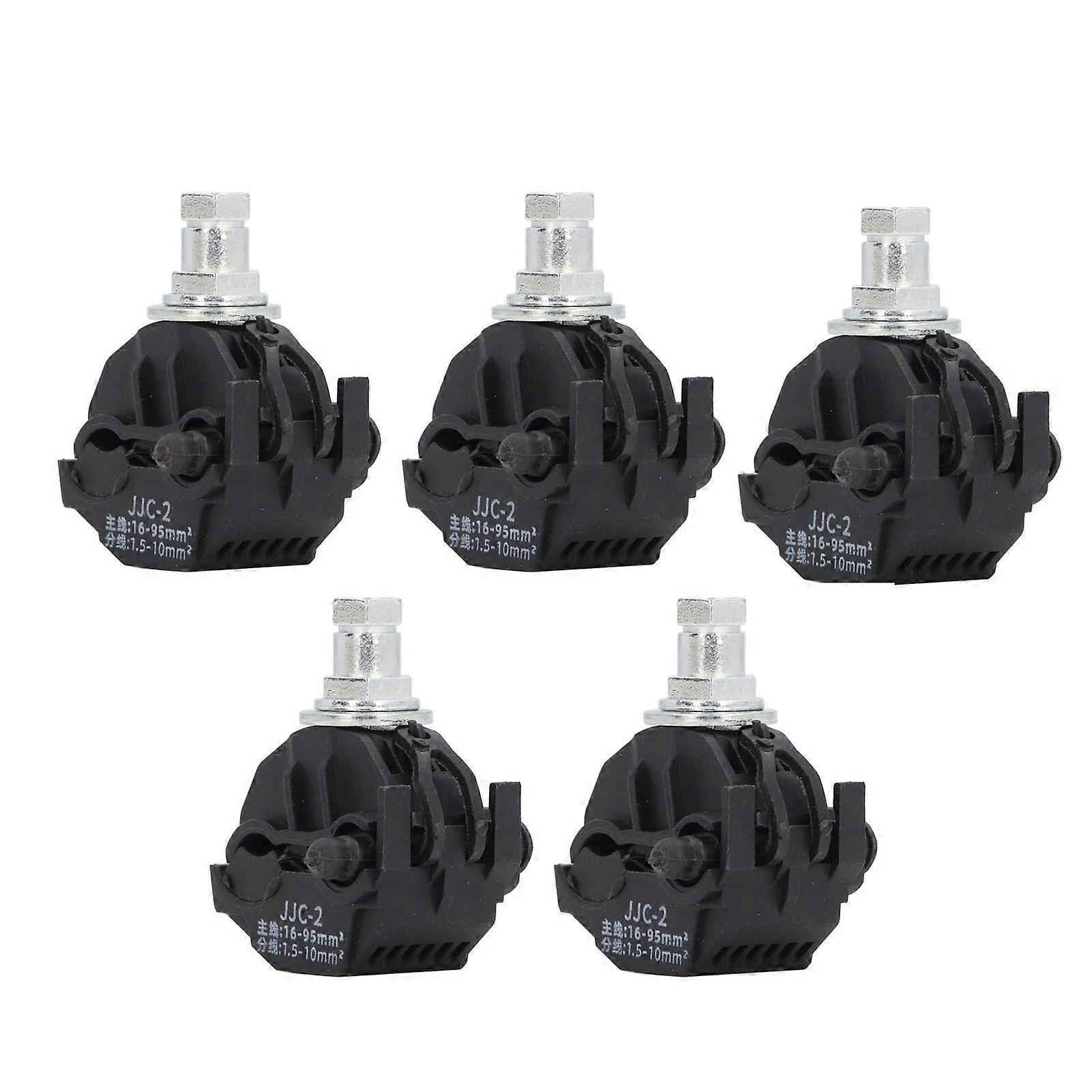 5 Pcs Insulation Piercing Connector 1KV High Low Voltage Cable Splitter Piercing Clamp No Peeling Durable Electrical Wire Connector