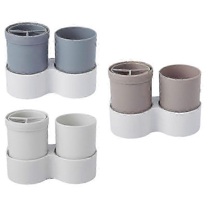 Assorted Color Toothbrush Holders 3pcs Creative Toothbrush Holders Wall Mounted Space Saving Toothb