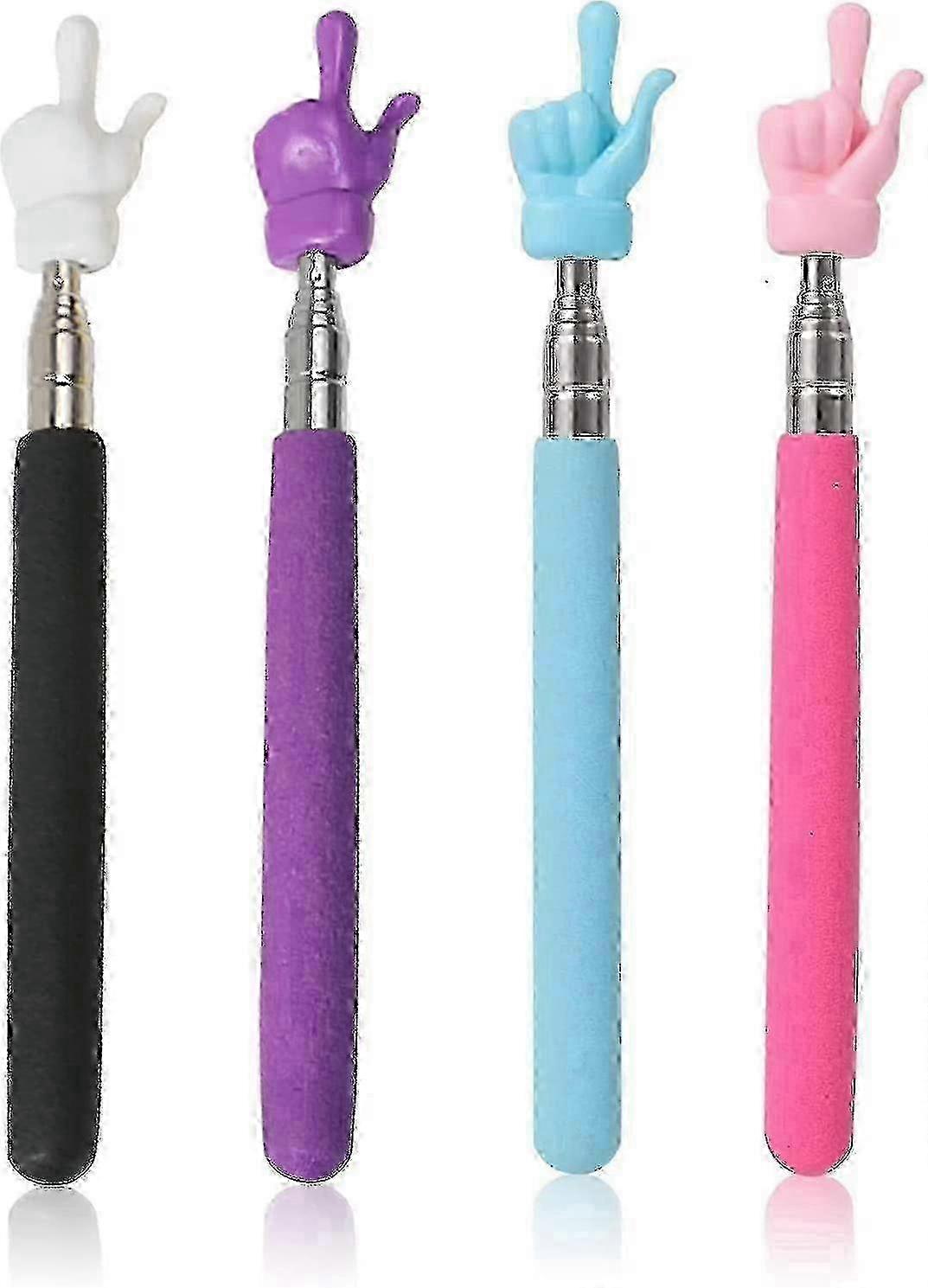 4pcs Telescopic Teacher Pointers, Mini Hand Pointer Sticks for School & Kindergarten