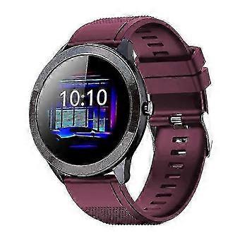 Smartwatch für Mann Frau, 1,3 Zoll IP68 Wasserdichter Herzfrequenz-Schlaf-Schrittzähler (Lila)