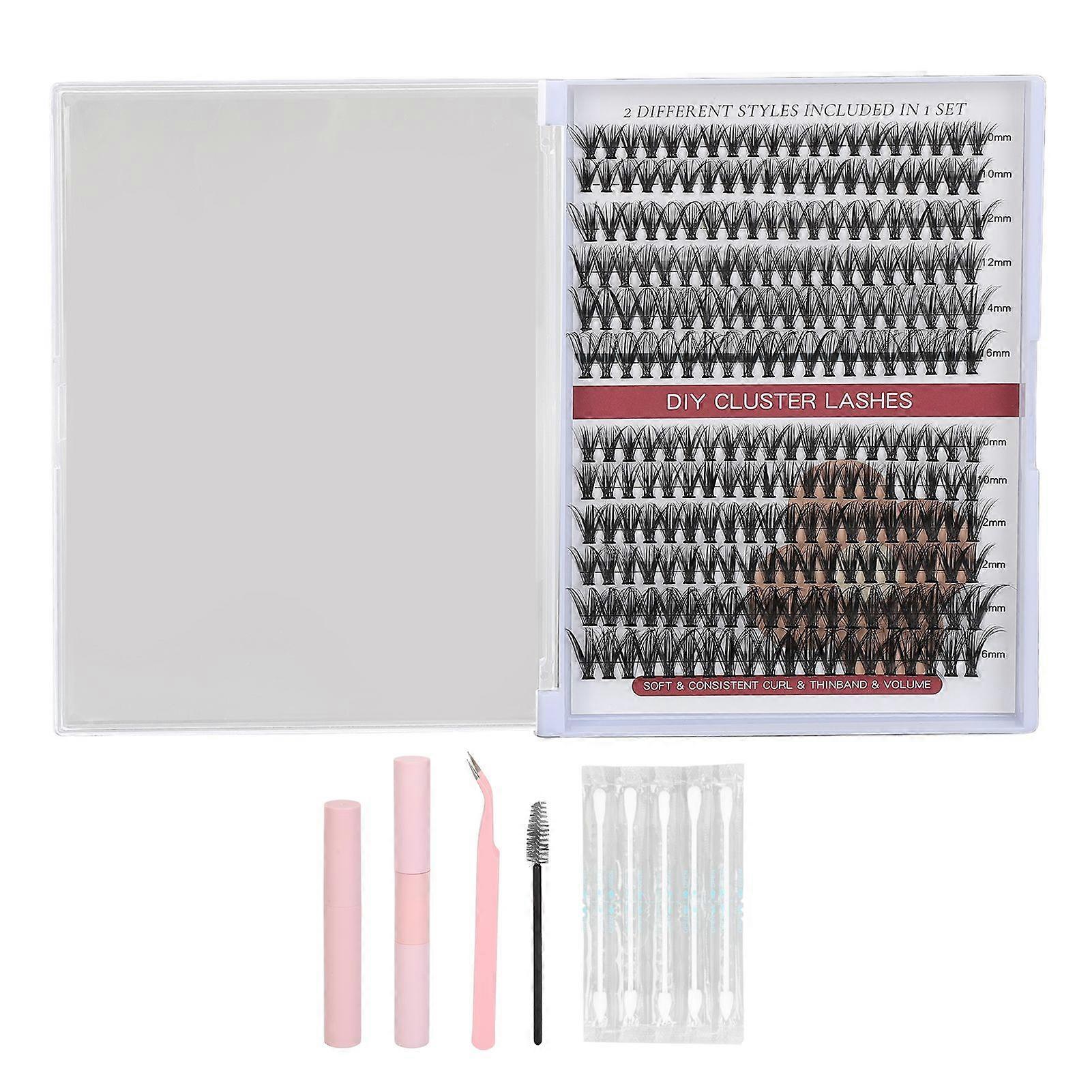 2025 Latest Model 240 Clusters 30D 40D 1016mm False Eyelashes Soft Dense Hai...