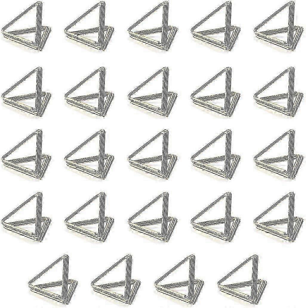 24 Pcs Triangle Place Card Holders for Photos, Memos, Table Names - Durable Table Seating Card Holders for Events, Weddings, Parties
