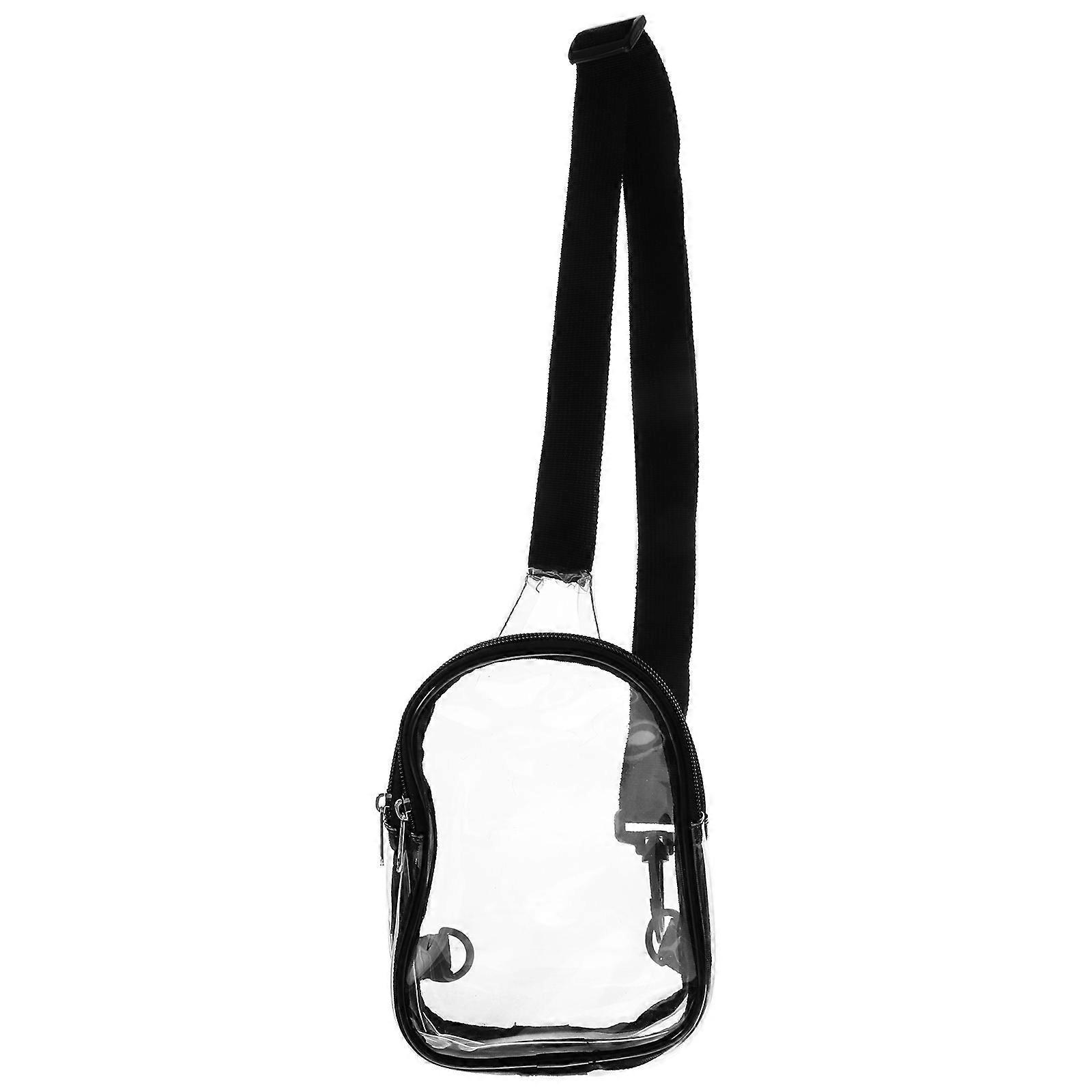Transparent Crossbody Fanny Pack with Durable Zipper, Stylish Design for Outdoor Travel, Stadium Events, and Festivals