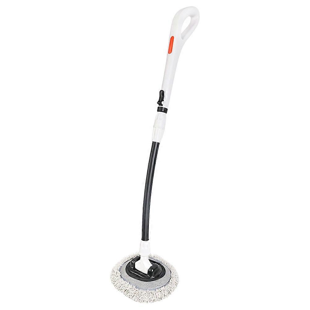Car Cleaning Car Wash Brush Telescopic Handle Chenille Mop For Car Maintenance White 1Set