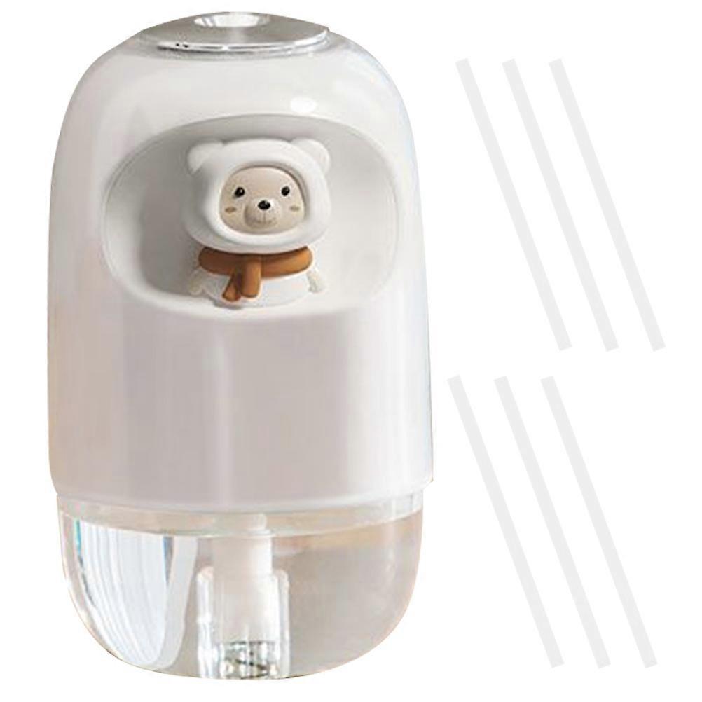 White Space Bear Air Humidifier for Home Use with USB Interface ABS Material Mini Size