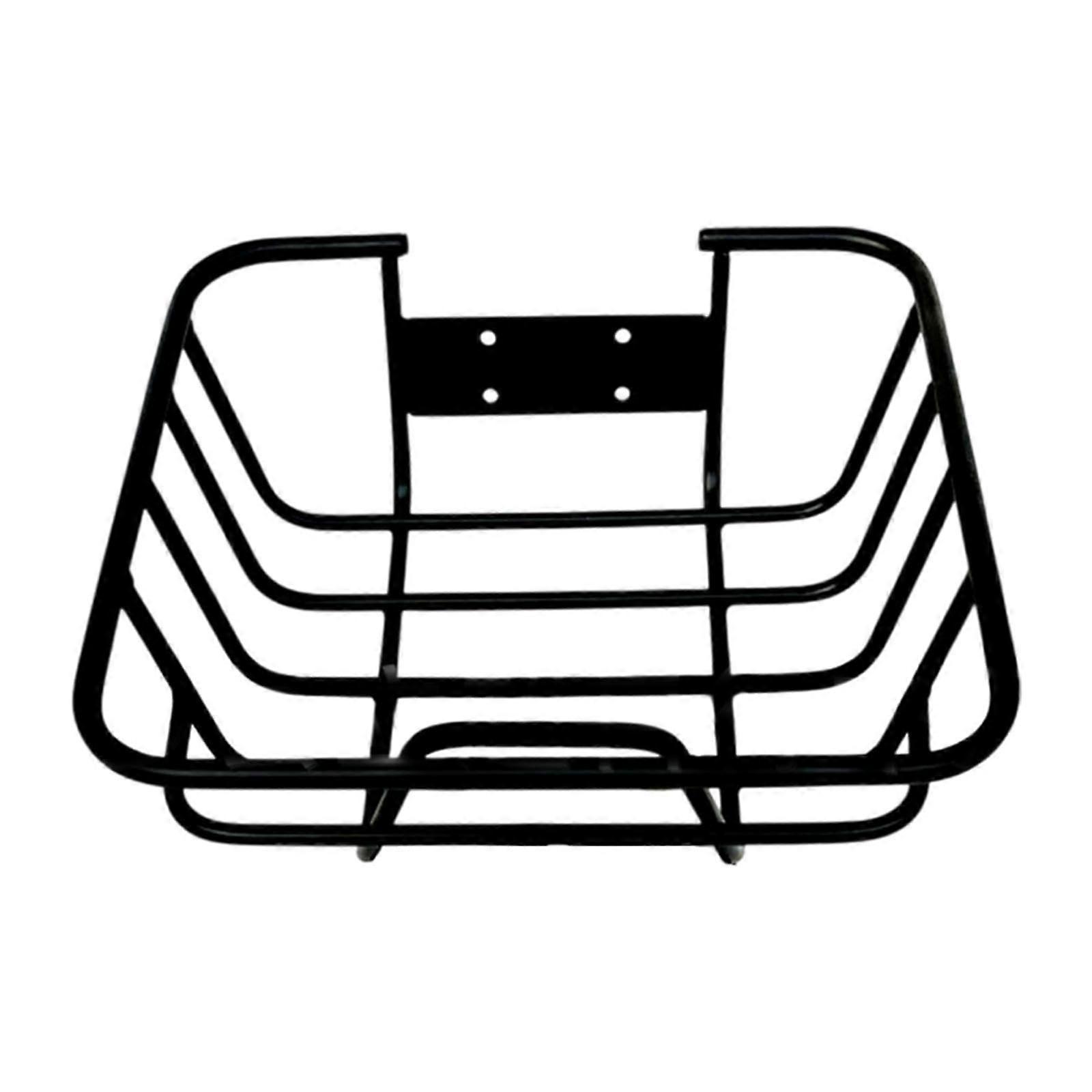Bicycle Basket Wheels Removable Durable Iron Storage Container Bike Frame Basket Replacement for Riding