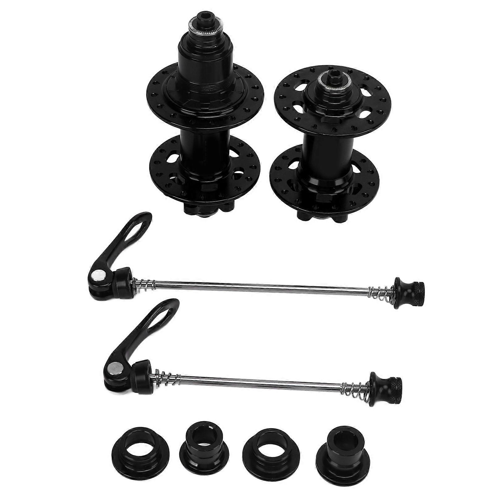 Mountain Bike Hubs Quick Release Set with 6 Claws Durable 32 Holes Bicycle Hubs Sealed BearingBlack