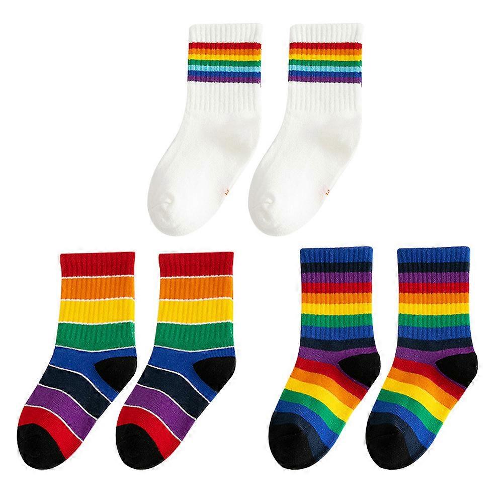 Infant Socks Cotton Middle Socks Breathable Comfortable 22x8cm 3 Pairs