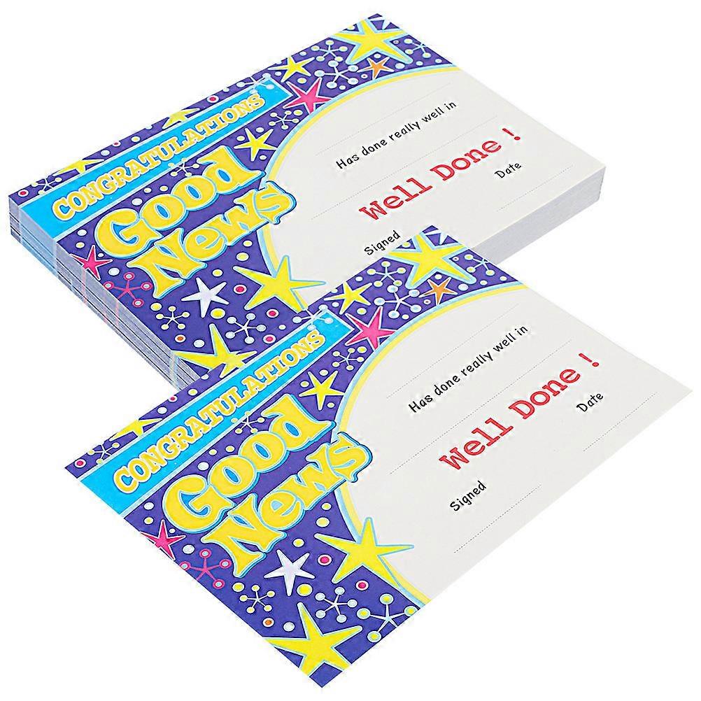 Recognition Award Certificates for Kids School Supplies A6 Size Navy Color Rectangular Shape 200 Sheets