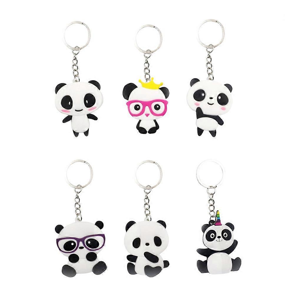 PVC μπρελόκ Panda διαμορφωμένο δημιουργικό δώρο προσάρτησης σακιδίων για τη γιορτή αποφοίτησης παιδιών 12Pcs