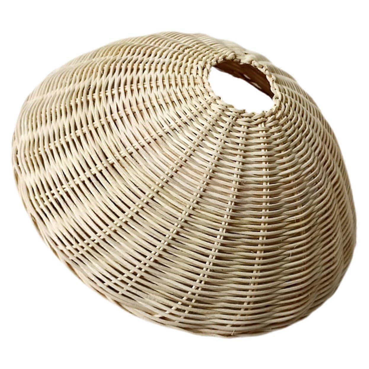 Rattan Chandelier Lampshade Rustic Ceiling Light for Home Decor - Natural Fiber Hanging Light Fixture with Warm Branches Design