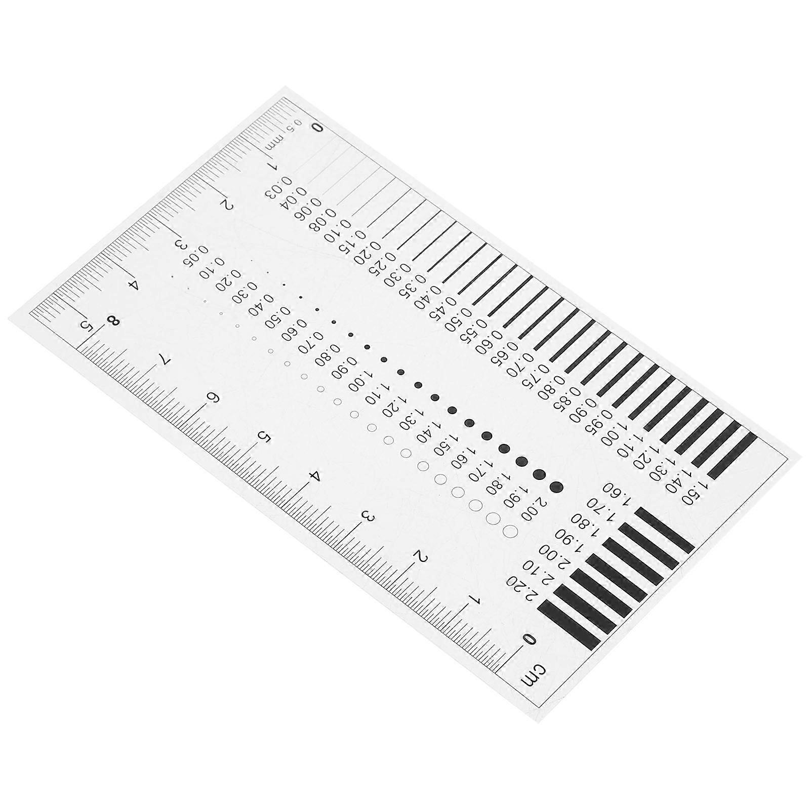 High Precision Transparent Ruler for Flaw Detection and Measurement, Multifunctional Sec Gauge for Scratch and Crack Inspection, Measuring Tool for