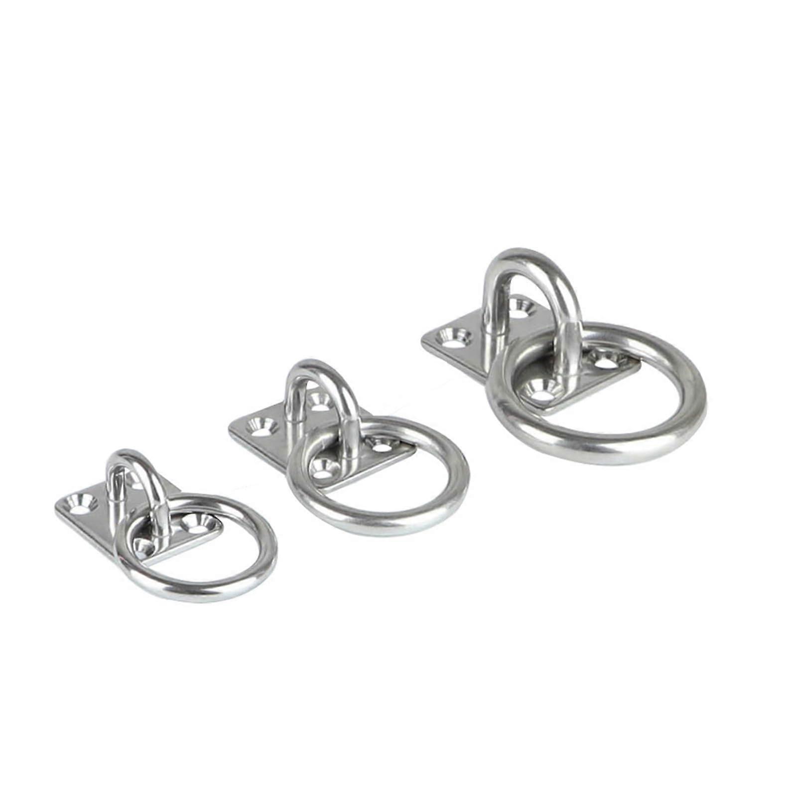 Ceiling Hook with Pad Eye Plate 304 Stainless Steel, U-Shaped for Hammock and Sailing Umbrella, Square M6 Size