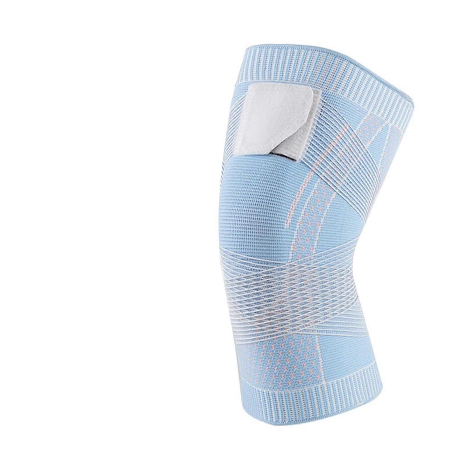 Knee Orthoses, Unisex Compression Sleeve, Support For Running, Hiking, And Work, Blue XXL