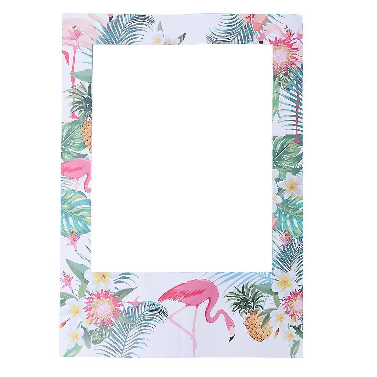 Hawaiian Photo Prop Tropical Photo Booth Props Flamingo Shape Assorted Color Approx 68 X 48 X 01cm Party Decorations 1Set