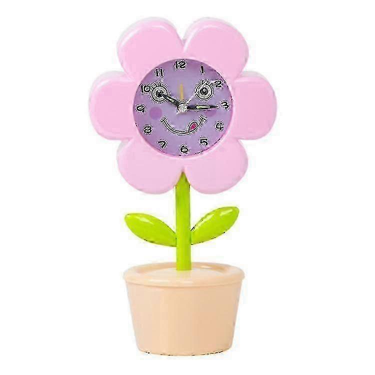 Creative Mute Flower Alarm Clock Stereo Digital Clock for Bedroom