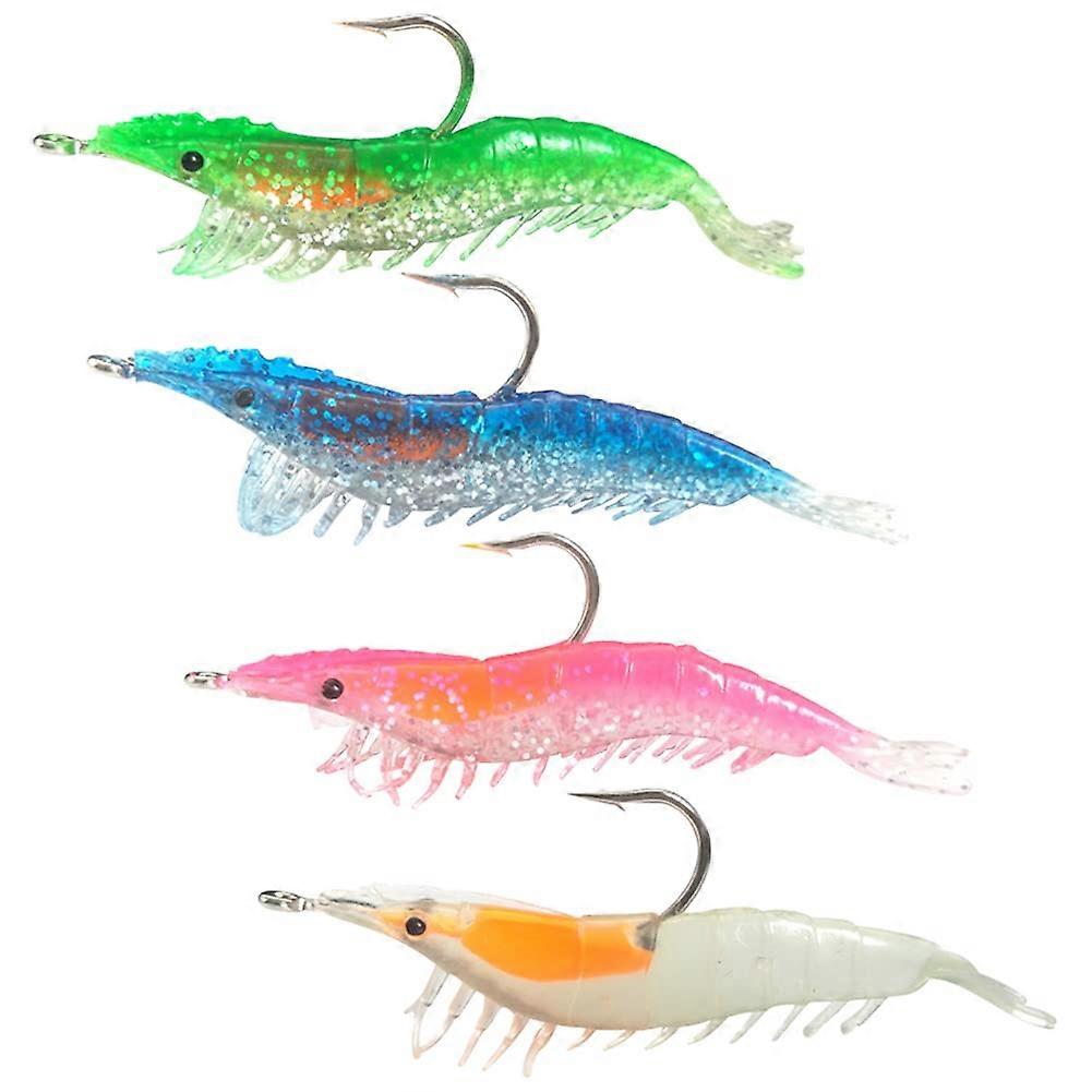Fishing Lure Rubber Fish Artificial Bait Set with BKK/VMC Hooks, Japanese Formula 10g 9.5cm