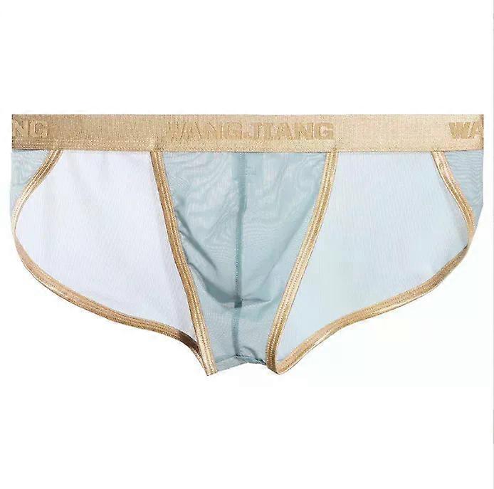 Men's Sexy Brief Underwear Mesh Transparent Thin Quick Dry Cool Feel Light High Fork Gays Erotic Low-rise U Convex Pouch Mankini