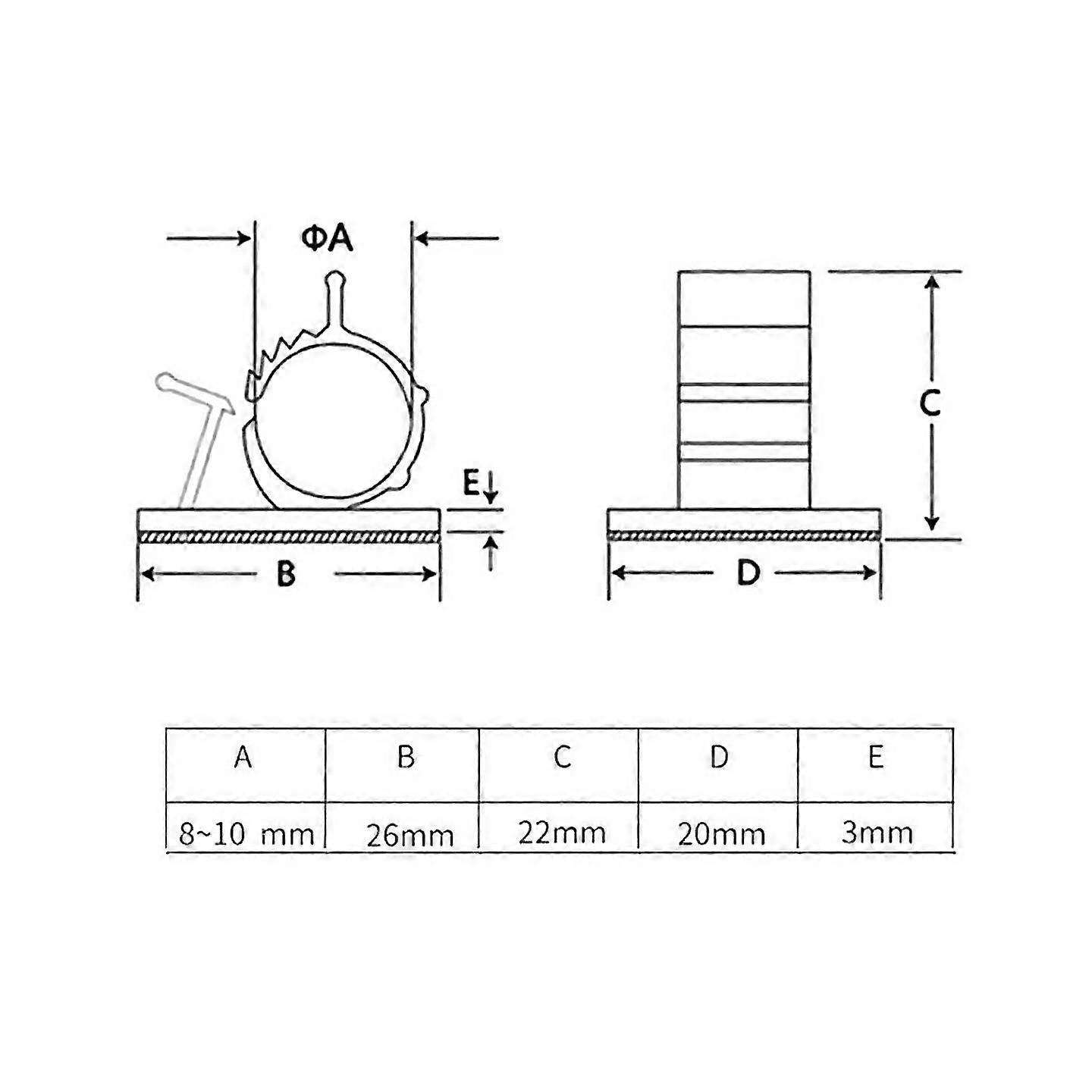 For 100pcs Self Adhesive Wire Holders Adjustable Cords Organizer