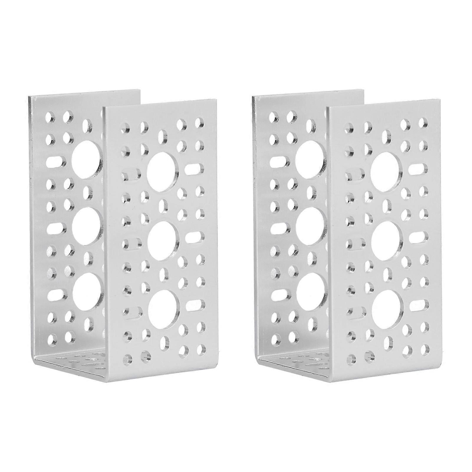 2 Pcs U Shaped Bracket Aluminum Alloy Robot Servo Bracket for Robot DIY Accessories
