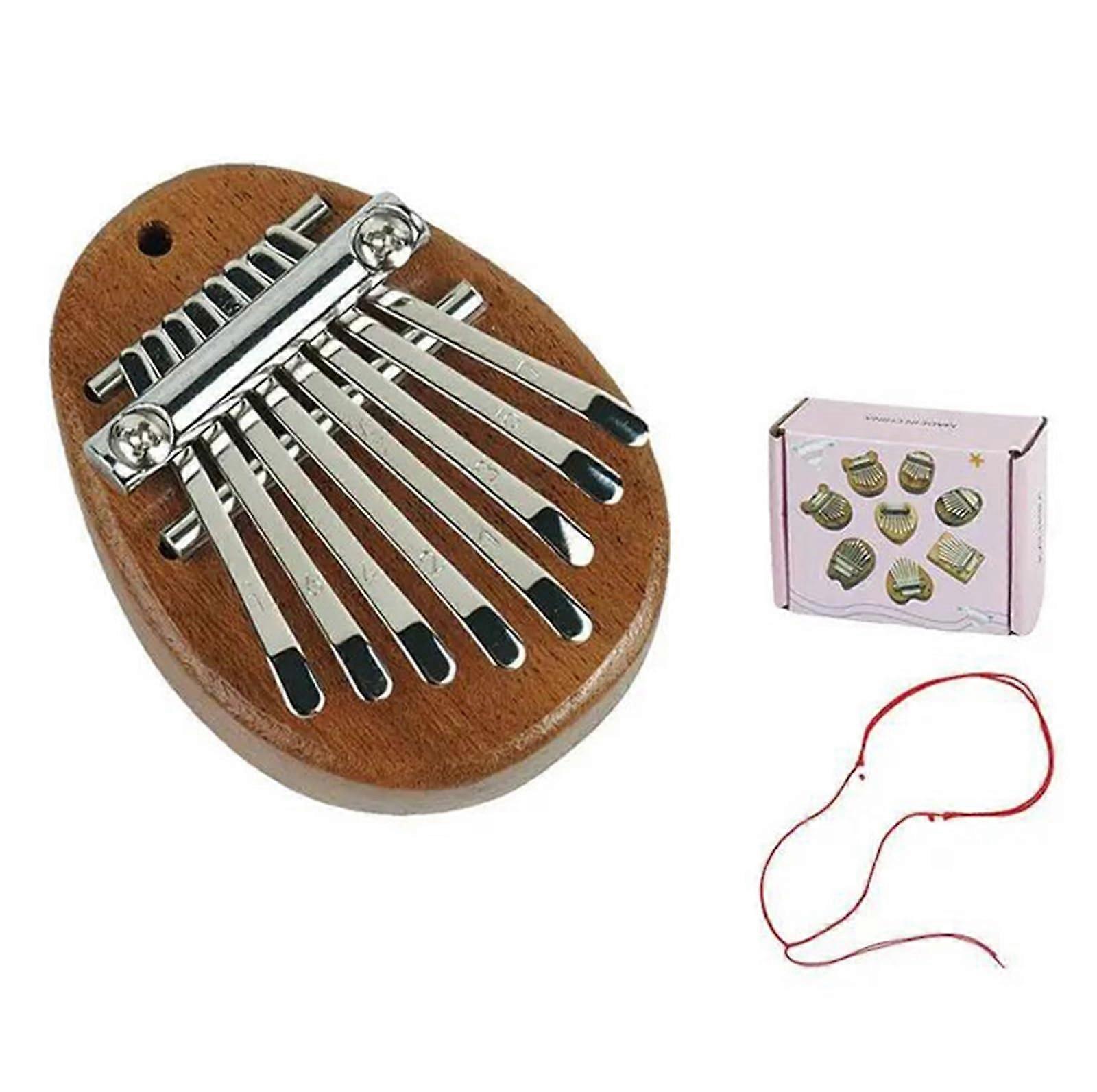 Kalimba Instrument 8-Key Portable Thumb Piano, Mini Wooden Kalimba For Beginners, Compact 8-Note Music Keyboard Style 4