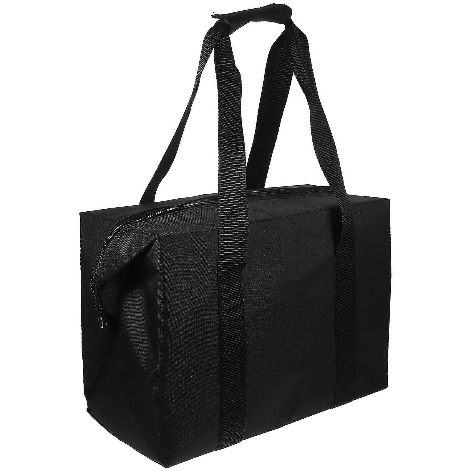Insulated Food Carrier Bag with Zipper Closure for Picnics, Camping, and Grocery Shopping