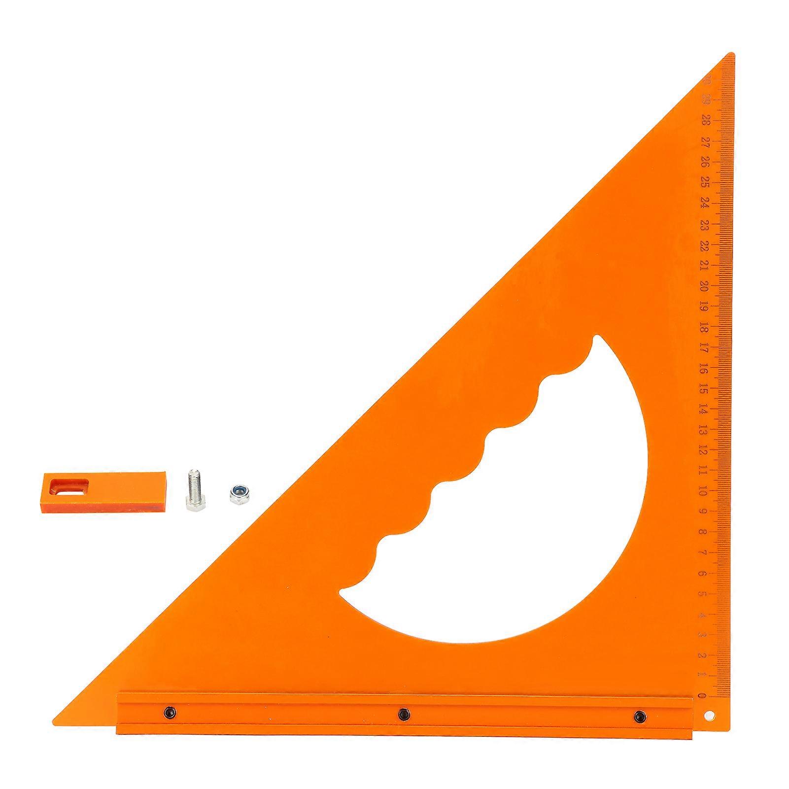 Woodworking Triangular Plate Accurate Measurement Double Sided Scale 90 Degrees Woodworking Ruler