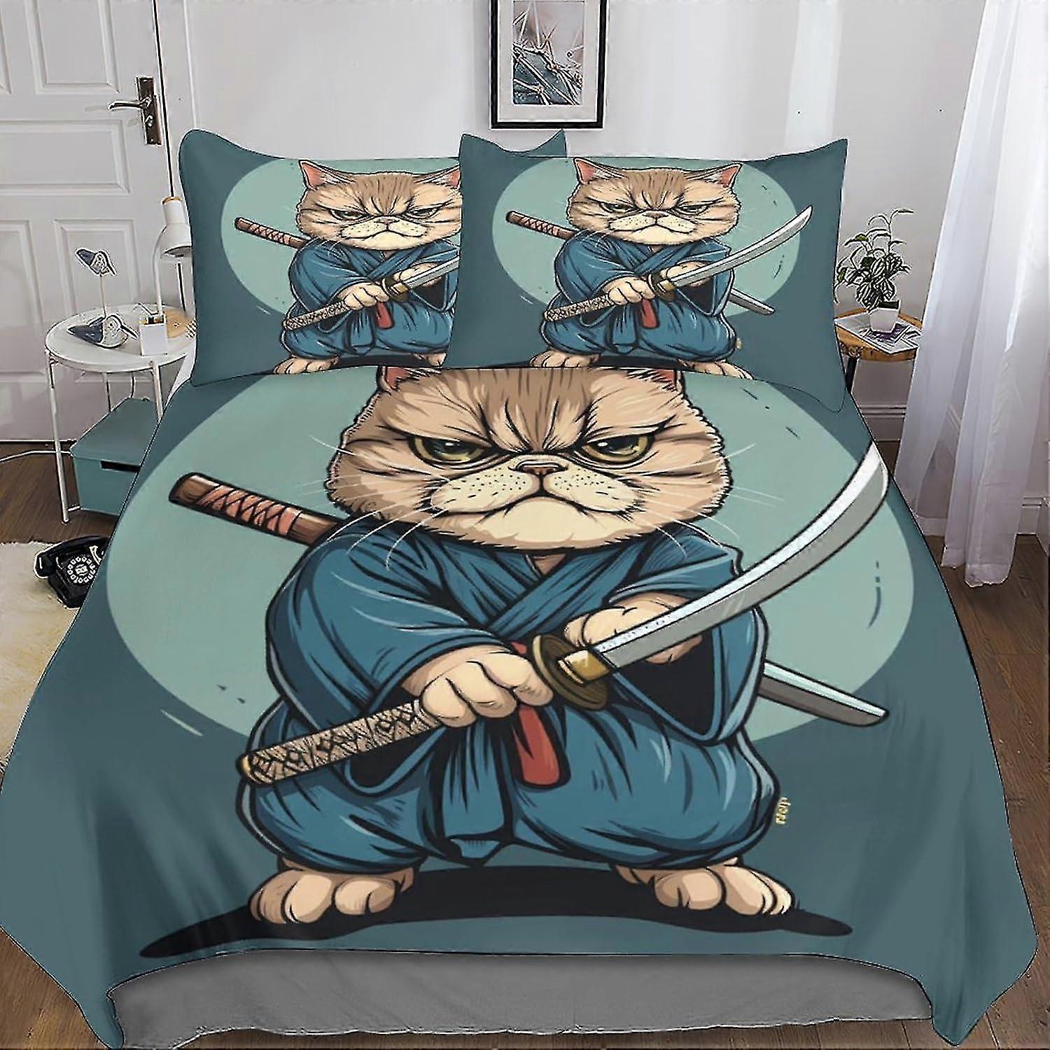 3 PCs Capa de Colcha Impressão 3D Animal Capa de Edredom Conjunto de Cama com Microfibra Fecho de Zíper Oculto e Fronhas para Crianças Meninos Meninas